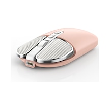 Geeksen Kablosuz Fare T600 - 2.4g/bt5.1 Çift Bağlantı, Sessiz Tasarım, Şarj Edilebilir 500mah Pil, Pembe 112 Karakter Diğer