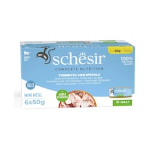 Schesir Ton Ve Levrek Tam Ve Dengeli Jöleli Multipack Kedi Konservesi 6 X 50 G