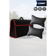 Camry Uyumlu Bagaj Çantası Koltuk Yastığı Siyah Renk Lüks Model