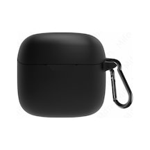 Jbl Tune Flex Kılıf Model Uyumlu Mat Silikon Soft Kancalı Sf7 Siyah