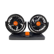 Beyaztuning 12-24 Volt  5Inç Araç Içi Fan Çift Başlıklı Oto Vantilatör