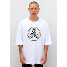 Tarzsokak Teen Wolf Alpha Beta Omega Oversize Tişört Beyaz
