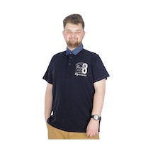 Mode Xl Büyük Beden T-Shirt Polo Modx Club 22351 Lacivert 001