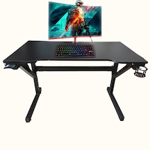 X My Table Led'li Rgb'li Kumandalı Oyuncu Masası 115 x 65 x 76 Siyah