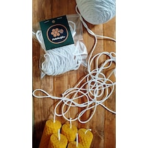 Petekoğlu 25 Metre Çapı 1cm İle 3 Cm Arası Mumlar İçin Fitil%100 Pamuk İp Çok Renkli