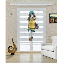 Perdeoutlet38 Baskılı Renkli Tarz Kız Dijital Baskılı Zebra Perde-cocuk Odası-stor Perde Model:pz-402 Çok Renkli