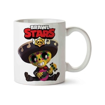 Brawl Stars Poco Logolu İki Tarafı Baskılı Kupa Bardak.jpg Çok Renkli