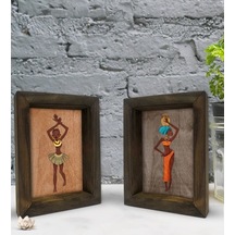 Bk Gift Dekoratif 2'Li Doğal Masif Ahşap Çerçeve 15X20Cm-74