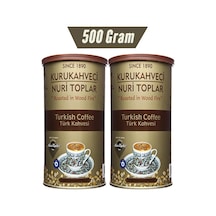 Nuri Toplar Yuvarlak Teneke Kutuda Türk Kahvesi 500 Gr Kuru Kahve