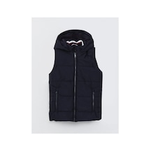 Lc Waikiki Southblue Lacivert Kapüşonlu Basic Erkek Çocuk Fermuarlı Yelek Navy
