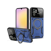 Xiaomi Redmi Note 10s Kılıf Joy Lens Standlı Kapak - Lacivert