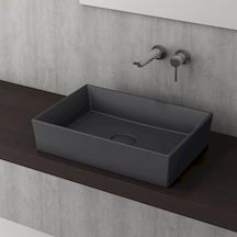 Bocchi Vessel Tezgah Üstü Lavabo 56X38 CM Antrasit 1172-020-0125