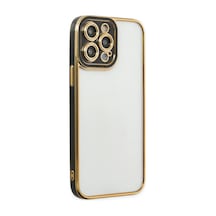 Apple iPhone Uyumlu,  14 Pro Kılıf Liva Lens Silikon - Siyah