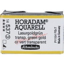 Schmincke : Horadam Aquarell Artist Sulu Boya : Tam Tablet : Seri 3 537 Transparent Green Gold