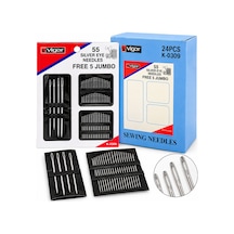 Yorgan İğne 55pcs Free 5 Jumbo İğne Seti 5 Yorgan + 50 Dikiş İğnesi Seti 5673