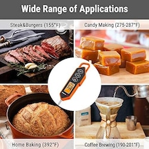 Tp01h Dijital Gıda Termometresi, Işıklı Ekran, 4-6 Sn Hızlı Okuma, Et, Fırın, Izgara, Mangal Bbq İçin 13.5cm Uzun Problu Saplama Termometre Ahşap  -