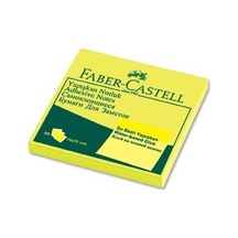 Faber-castell 5089565434 Yapışkan Notluk 75 X 75mm, Fosforlu Sarı