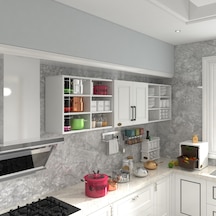 Kenzlife Hazır Mutfak Dolabı Mercimek90 Byz Mod1 90 240 32 Mebran Kapak Suntalam Gövde Beyaz