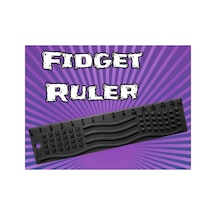 Alvera Dokunsal Fidget Cetveli 3d Baskı Kabartmalı Stres Ve Odaklanma Oyuncağı - Siyah