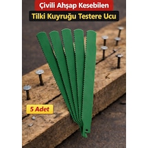 Tilki Kuyruğu Testere Bıçağı Çivili Ahşap İçin 5 Adet Yeşil