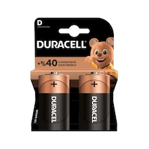 Duracell 1,5v Alkalin D Büyük Pil 2'li
