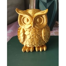 Minimal Baykuş Biblosu Hediyelik Doğal Masaüstü Ev Dekorasyonu 15 Cm