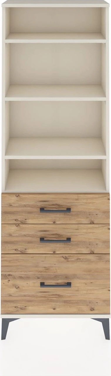 Arges Dolap 4 Raflı 3 Çekmeceli 60x30x182 Aytaşı-çam Aytaşı