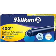 Pelikan Gtp5 Uzun Dolma Kalem Kartuşu Mavi Siyah
