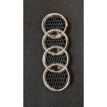 Audi Uyumlu Ön Panjur Logosu Krom Gümüş Bal Peteği 28,5cm X 10cm