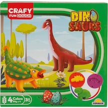 4734 Crafy 14 Lü Oyun Hamuru Kalıp Seti Dinozorlar Çok  Renkli