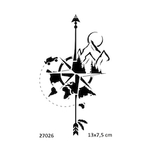 Airbrush Tattoo Pusula Seyyah Yapışkanlı Stencil Süsleme Ve Boyama Kalıbı Stencil Kalıp