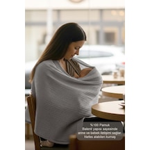 2 Katlı Balenli Müslin Emzirme Önlüğü - Emöngri