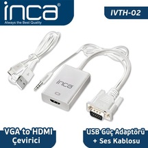 Inca IVTH-02 VGA To HDMI Çevirici + USB Adaptör