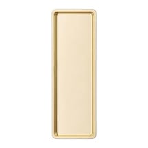 Paslanmaz Çelik, Dikdörtgen Sunum Tepsisi, Gold, 33x13 Cm, Düz, Çay, Kahve, Pasta Sunum, 2 Adet Açık Bej
