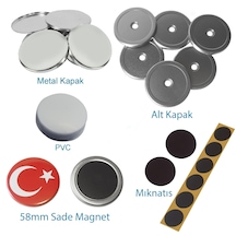 Vizyonstore Buton Sade Magnet 250 Adet 58bsm Ø 58 Mm Montajsız