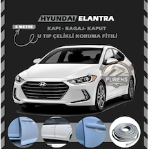 Hyundai Elantra Oto Araç Kapı Koruma Fitili 5 Metre Parlak Gri Renk