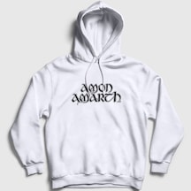 Presmono Unisex Amon Amarth Kapüşonlu Sweatshirt Beyaz