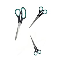 Paslanmaz Çelik Kumaş Karton Kağıt Kesme Kesim Keskin Terzi Makası 3lü Set 14-17-21 Cm