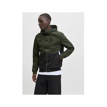Jack & Jones Jjerush Hood Bomber Noos Siyah-yeşil Erkek Mont 12200208