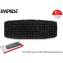 Everest KB-250F Usb Kablolu Tamamen Türkçe F Multimedya Klavye