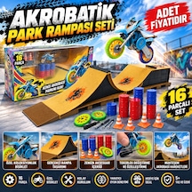 Akrobatik Park Rampası Seti Çok Renkli