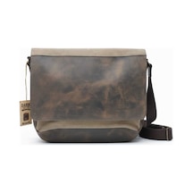 Dark Cotton Boıse Computer Bag Omuz Çantası Kahverengi