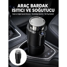 Isıtma Soğutma Özellikli Araç Bardaklığı Çakmak Girişli Akıllı Yeni Nesil Çok Renkli
