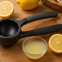Döküm Limon Sıkacağı Uzun Saplı Manuel Narenciye Presi, Ergonomik Tutma Saplı Siyah El Tipi Sıkacak Diğer