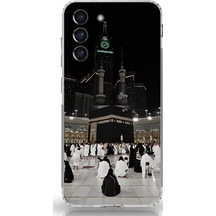 Samsung Galaxy S21 Fe Uyumlu Kabe Umre Baskılı Silikon Kılıf Renkli