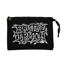 Brutal Truth Classic Siyah Clutch Astarlı Cüzdan / El Çantası Siyah