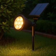 7w Solar Led Bahçe Armatürü 3200k Günışığı Güneş Enerjili Kazıklı &amp Duvar Montajlı Çim Aydınlatm Diğer