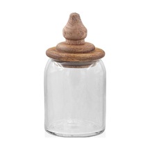 The Mia Madera Kapaklı Saklama Kavanozu 16x8x8 Cm