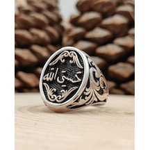 Gümüş Erkek Yüzük Hasbiyallah (Allah Bana Yeter)Yazılı (425219997)
