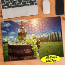 Toskana İtalya Üzüm Şarabı 240 Parça Puzzle Yapboz-101512110